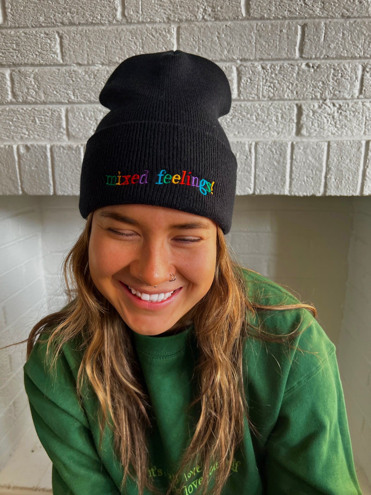 rainbow of emotions beanie