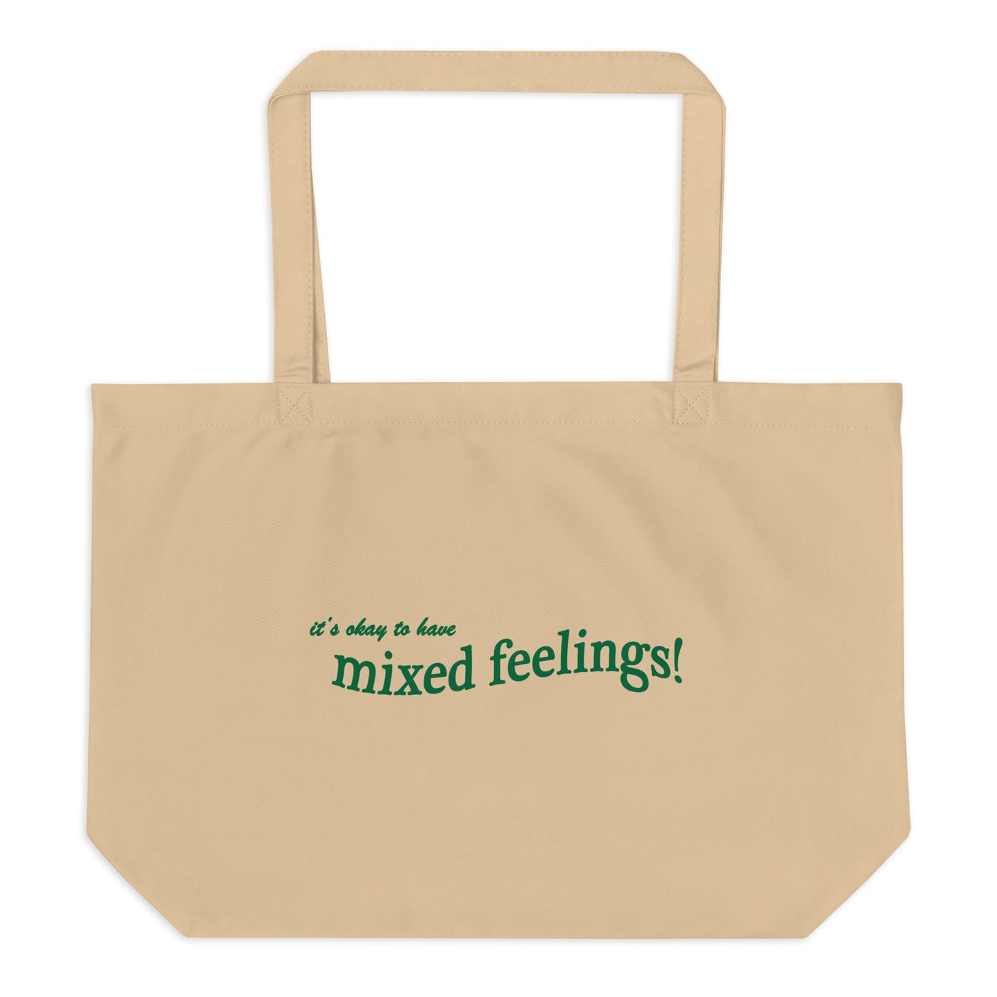 large organic mixed feelings tote bag